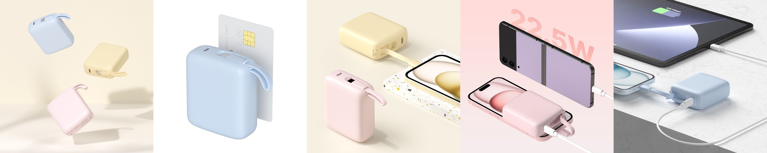 Qi2 15W 맥세이프 슬림 고속 보조배터리 10000mAh QB410 그레이