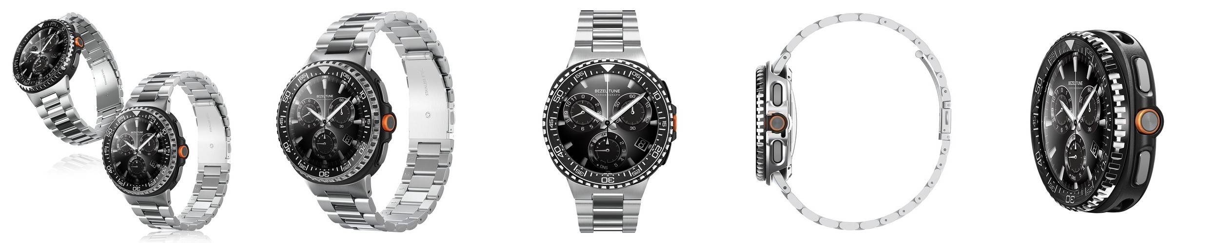 애플워치 스트랩 SE3 SE 9 8 지샥 일체형 밴드 시계줄 오닉스 44MM/45MM, 지프로텍션 블랙