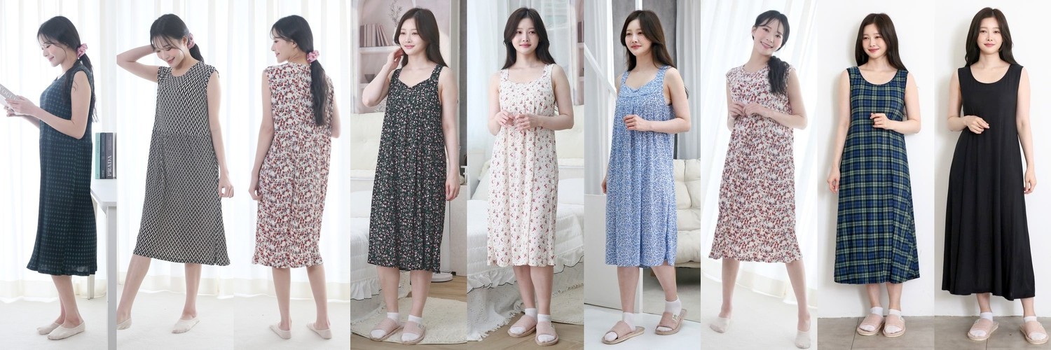 여름 원피스잠옷 홈웨어원피스 냉감 빅사이즈 임산부 파자마
