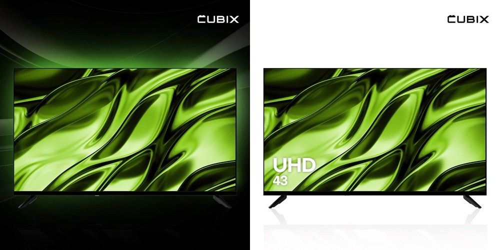 큐빅스 109cm(43인치) UHD 4K TV 중소기업 티비 LED 에너지1등급 벽걸이 CBXTV430UHD