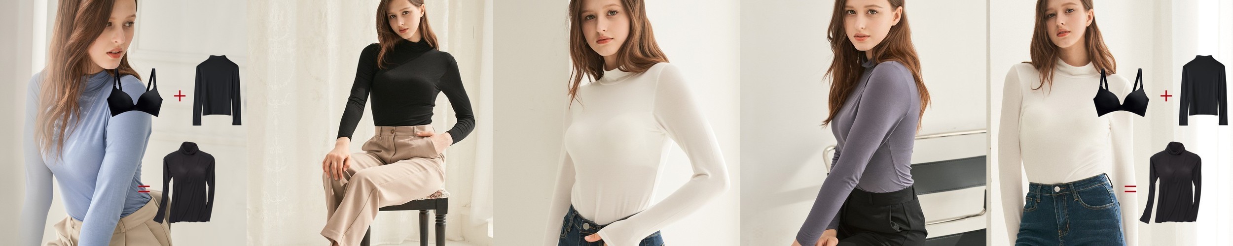 레이어드 흰티 세미크롭 여자 반팔티 이너 티셔츠 그레이, FREE(One size)