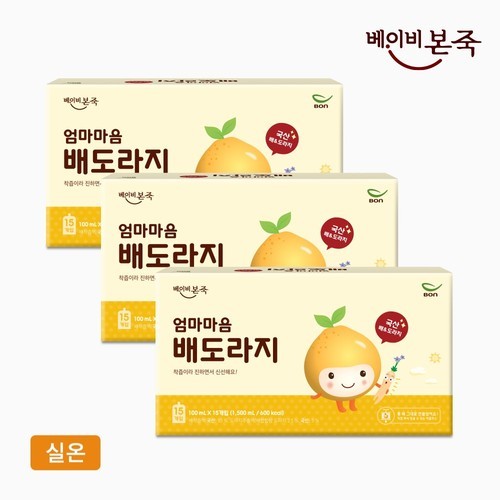 [베이비본죽] 100% 국내산 착즙 엄마마음 배도라지 (15팩x1박스) 3개