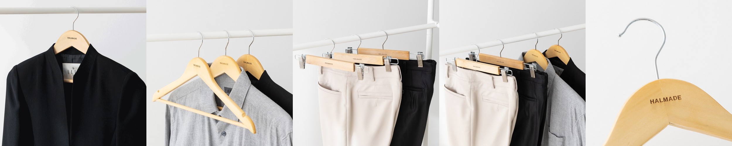 얼라이브즈 멀티코팅 논슬립 집게 바지걸이 – 화이트, 40개