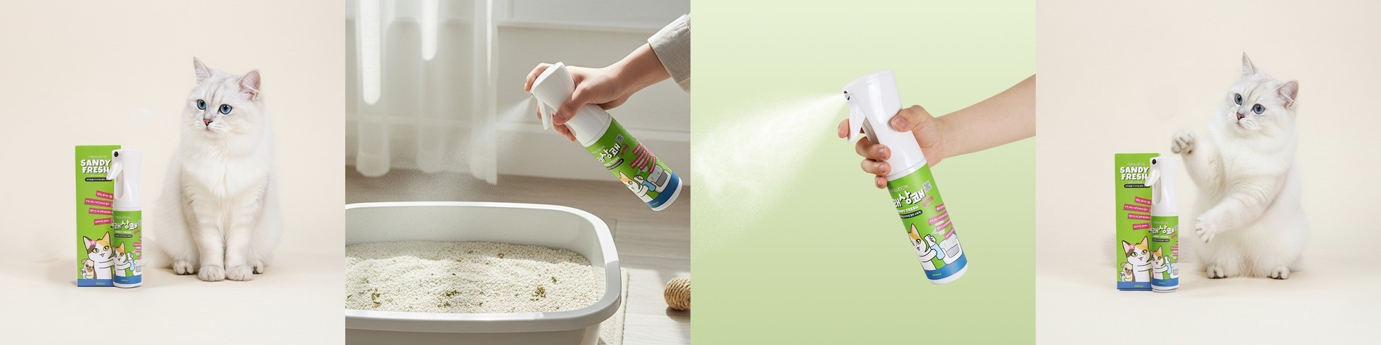 캣츠쉴드 피톤치드 100ml 고양이모래 떡짐 방지 화장실 코팅제 스크래치 커버 탈취제