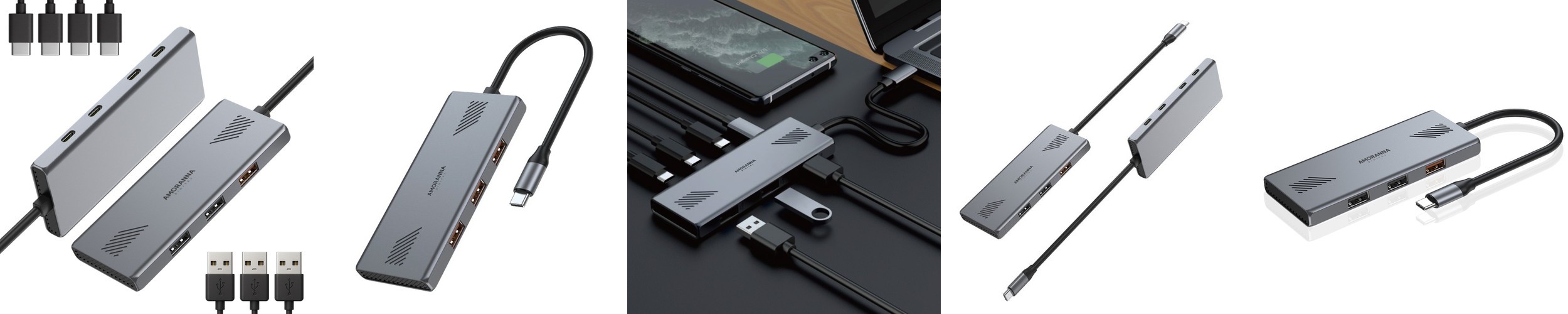 USB허브 3.0 A to C 7in1 포트 확장 3.2 GEN1 PD C타입 멀티 허브