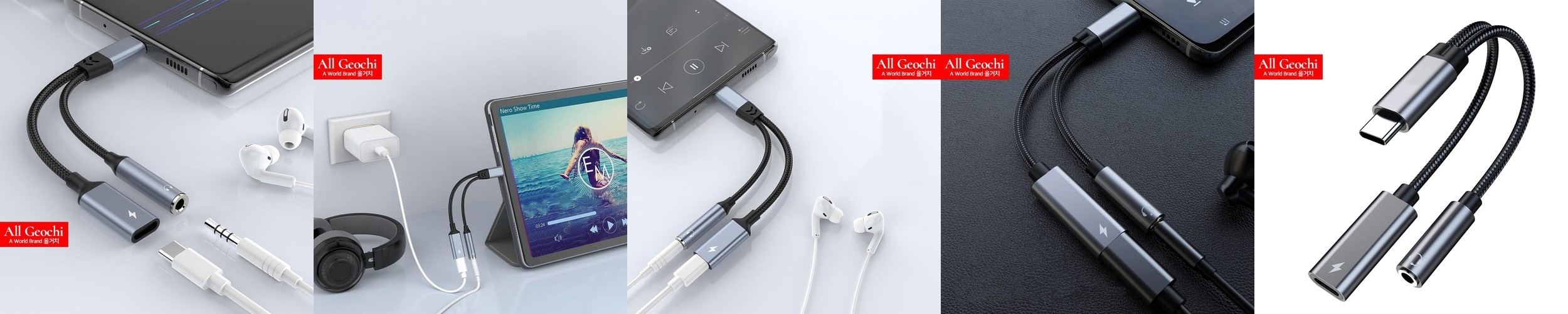 C타입 3.5mm 이어폰 젠더 30W C타입충전 듀얼 2in1 연결잭 아이폰 갤럭시 연결