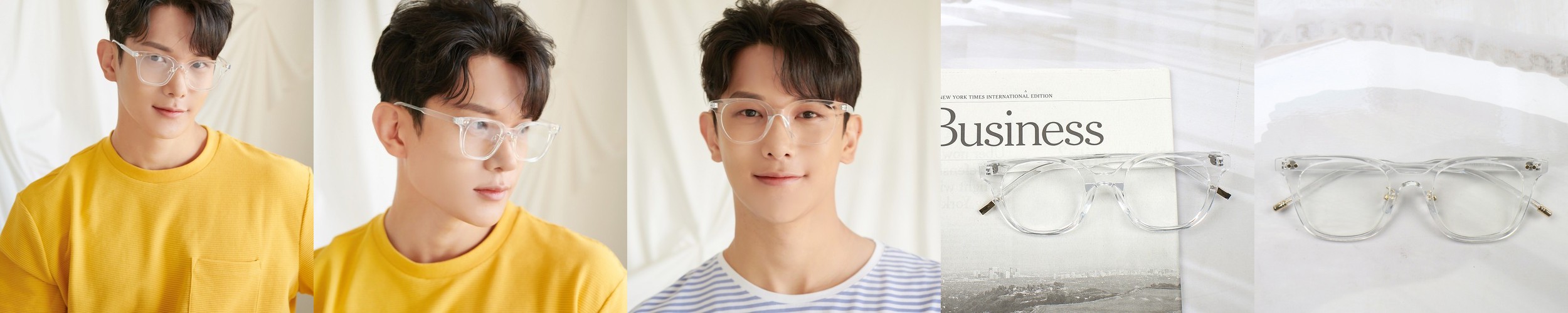 아키하루 6857 초경량 얼굴형에맞는 가벼운 티타늄 뿔테안경 남자 여자 블루라이트차단 안경