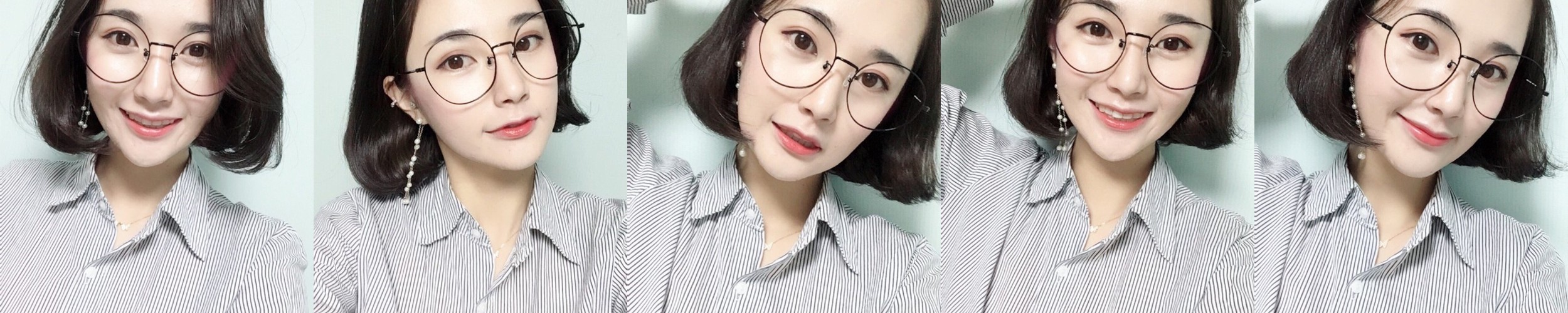 아키하루 6857 초경량 얼굴형에맞는 가벼운 티타늄 뿔테안경 남자 여자 블루라이트차단 안경