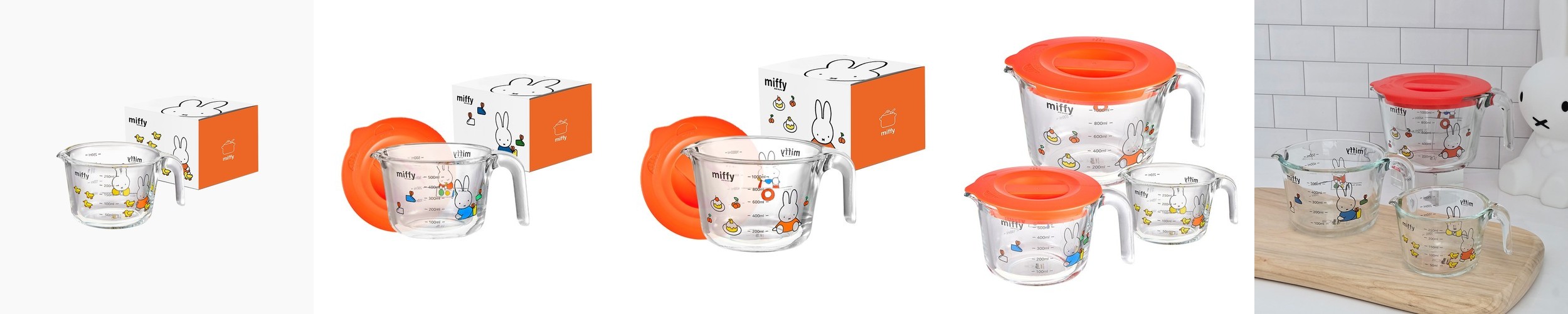 [에지리x미피] 내열유리 계량컵 250ml, 1개