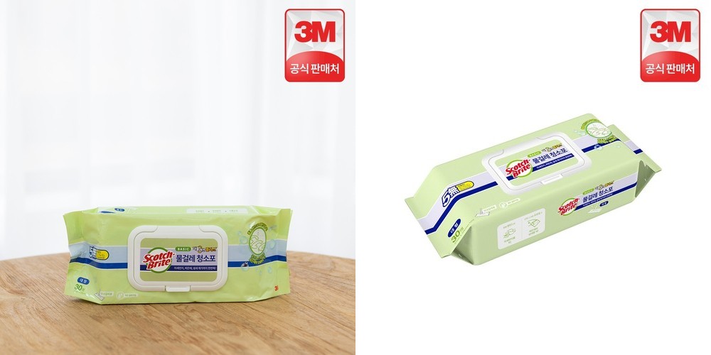 3M 스카치브라이트 대형 올뉴 베이직 더블액션 물걸레 청소포 30매