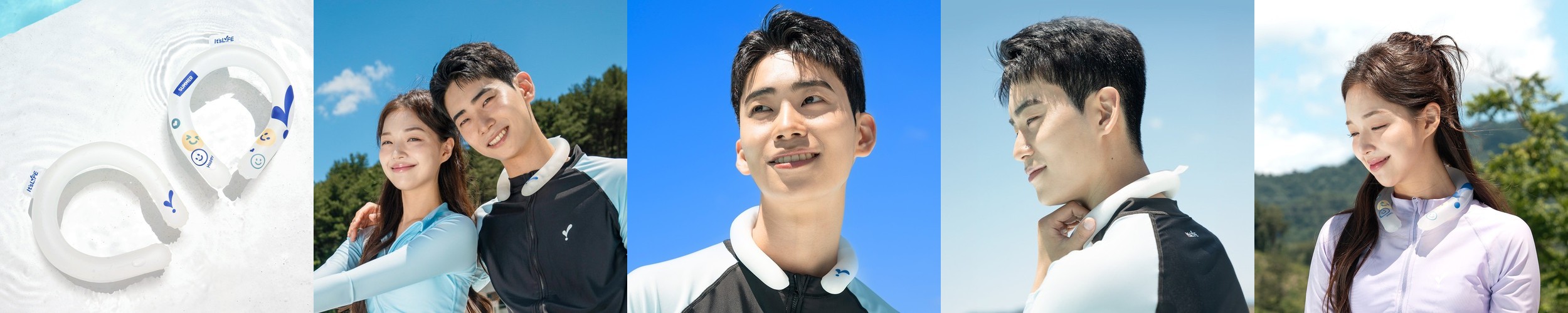 이츠라이프 아이스 넥쿨러 냉감 쿨스카프 무더위 등산 넥밴드 쿨링 목걸이 얼음 목도리 머플러