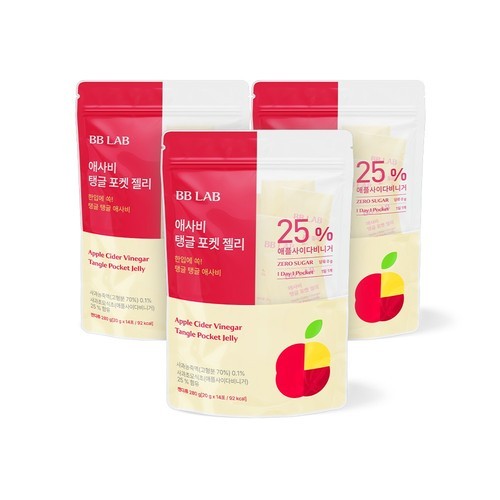 비비랩 애사비 탱글 포켓 애플 사이다 비니거 14포, 3개