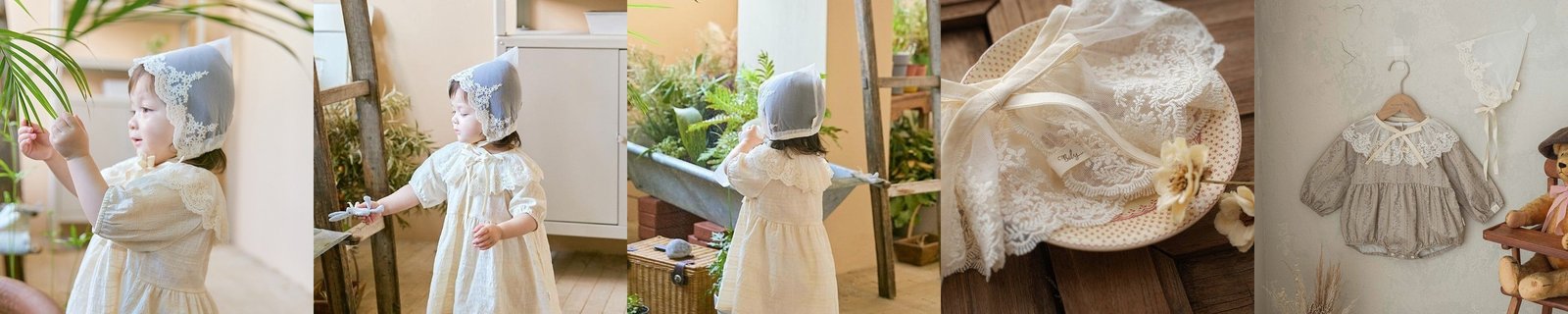첼시 미니 레이스 케이프 / 보넷