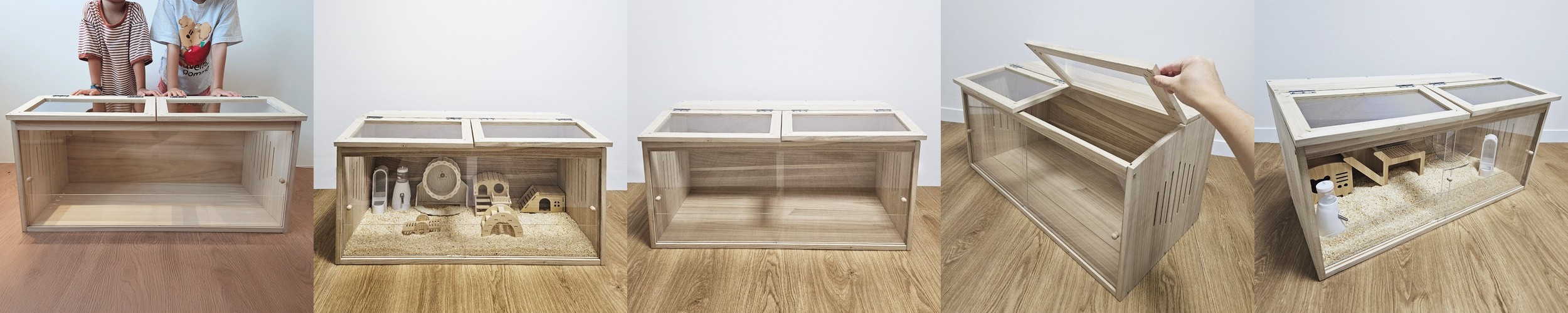 도마뱀 사육장 크레스티드 게코 아크릴 집 크레 케이지 20x20x30