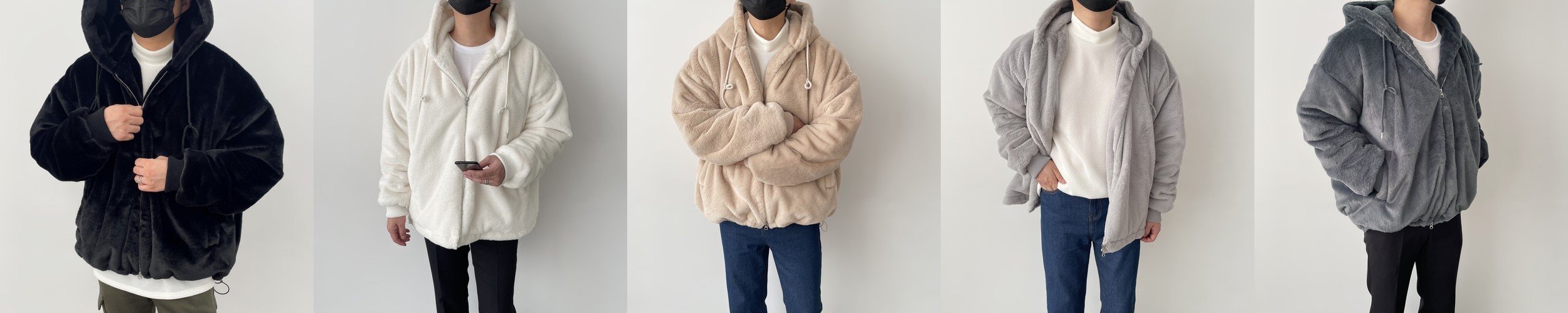 남자 먼드 봄 가을 오버핏 스톤워싱 후드 탈부착 데님 자켓