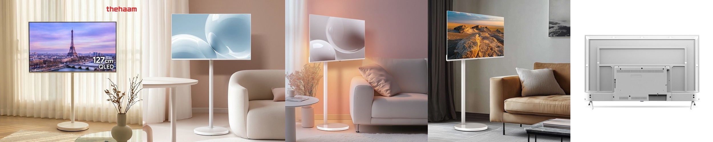 더함 삼탠바이미 스마트 QLED 127cm(50인치), 에센셜, 이동식 스탠드