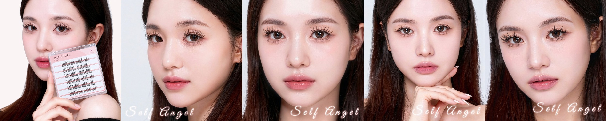 셀프천사 노글루 가닥 속눈썹 붙이기 부분 연장 A형