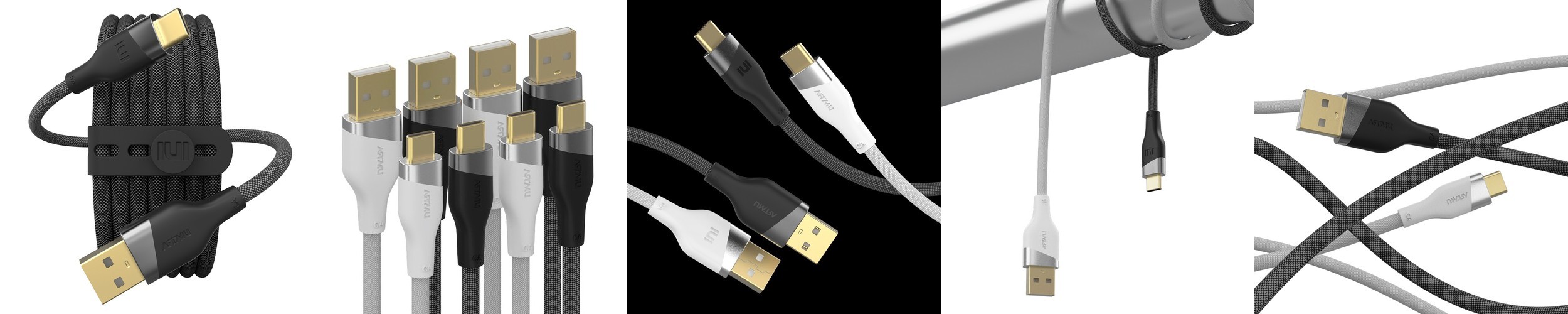 우븐 USB C타입 to 라이트닝 8핀 MFi 고속충전 케이블 블랙, 1개, 2m
