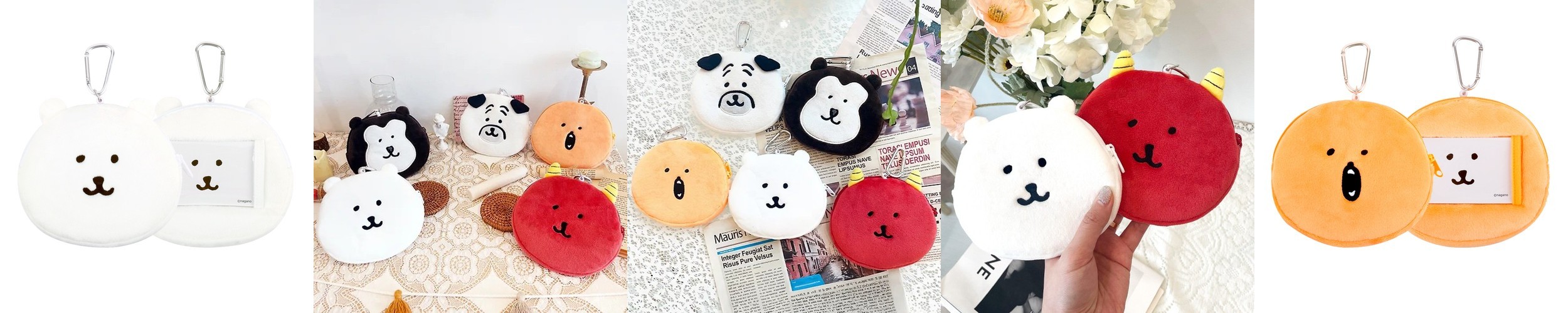 담곰이 얼굴 파우치 농담곰 릴패스 봉제 동전지갑 캐릭터 굿즈