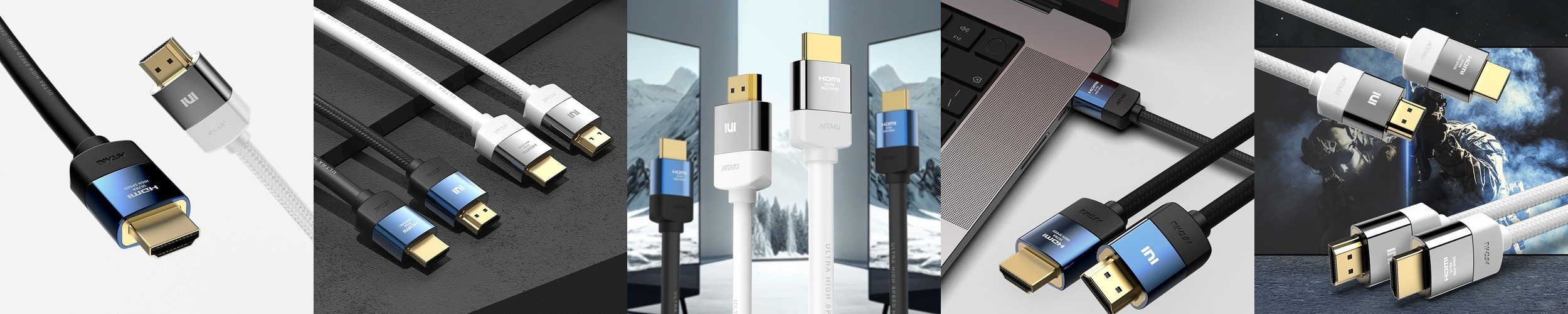 HDMI V2.1 모니터 케이블 플스5 TV 연결 모니터 연결 선 2m, 1개