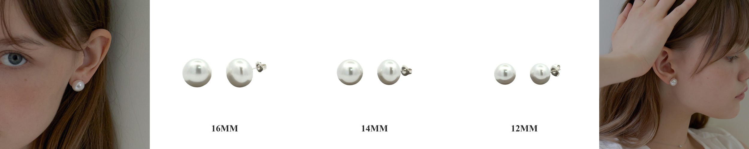또블링 오스트리아 진주 실버 데일리 레이어드 귀걸이 4mm 6mm 8mm 10mm 12mm