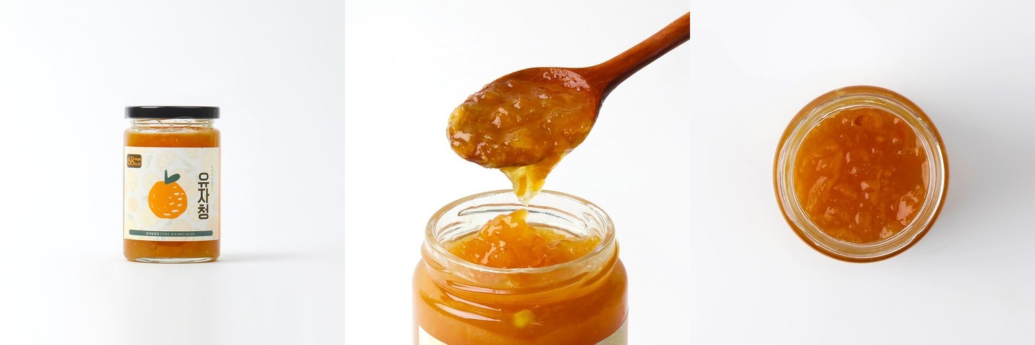 알룰로스 유자청 수제 고흥 유자 과일청 카페메뉴 450g, 1개