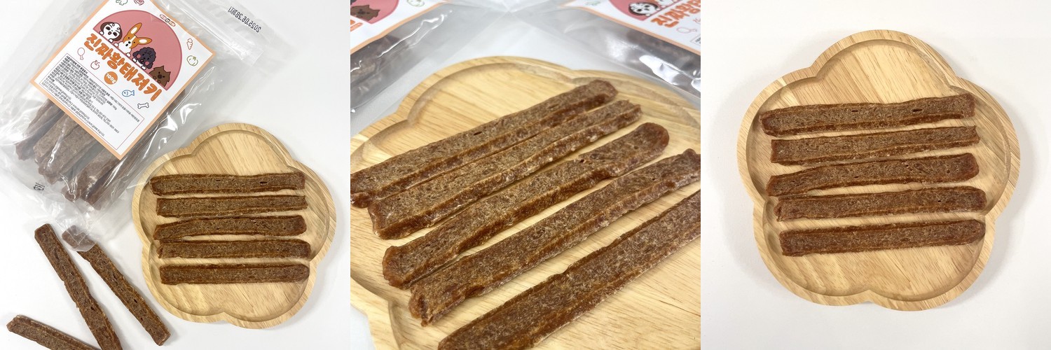 강아지 육포 져키 노령견 간식 황태, 100g, 1개