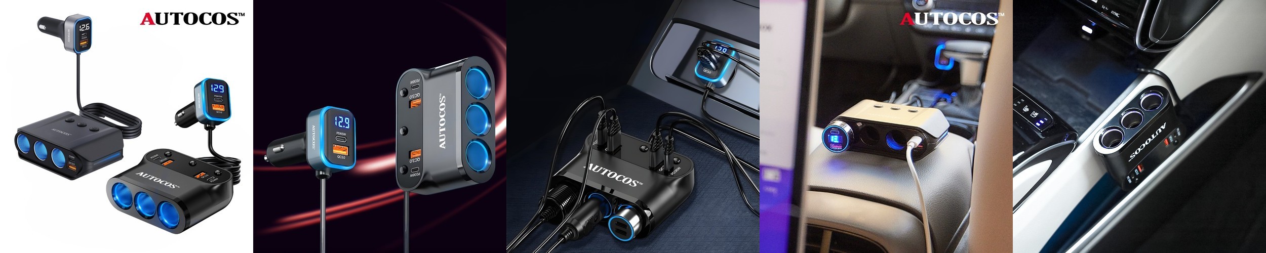 올지 트리플 시거잭 C2 100W 차량용 고속 충전기 3구 시가잭 usb