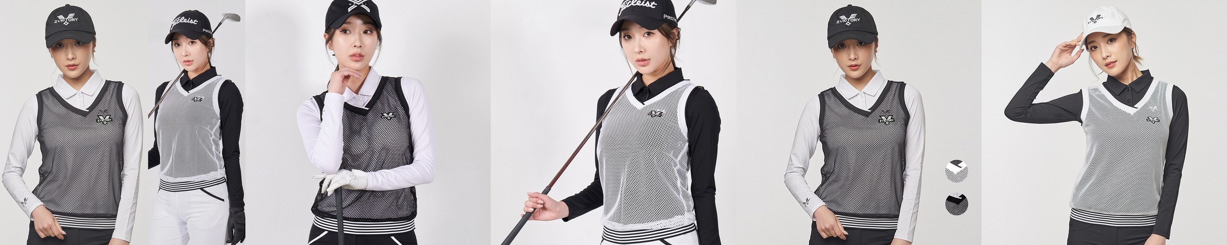베일리화이트 여성 골프 이너웨어 냉감 쿨 티셔츠 무광 메쉬 여름 골프웨어