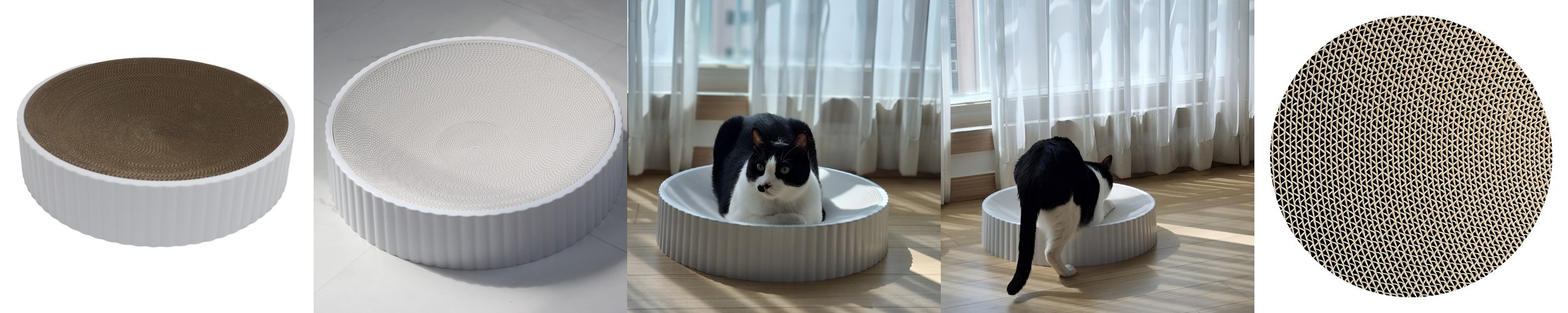 루시몰 냥모나이트 고양이 원형 대형 스크래쳐 리필 50cm 3개