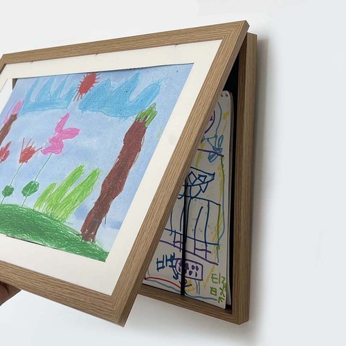 7mm삼각 원목액자 웨딩액자 아크릴 프레임 틀 제작 우드 A3 297x420mm, 연밤