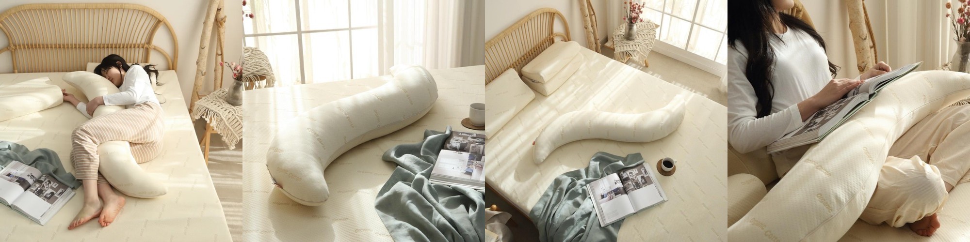 슬립앤슬립 리얼오가닉 안고자는 임산부 체압분산 S자형 바디베개 바디필로우