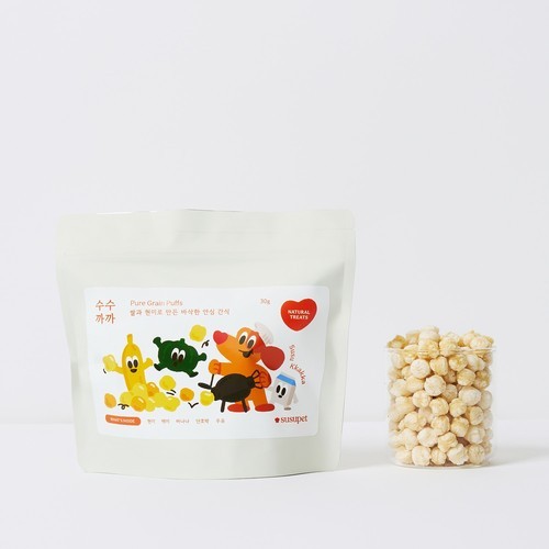 수수펫푸드 수수까까 바나나+단호박+우유, 30g, 1개