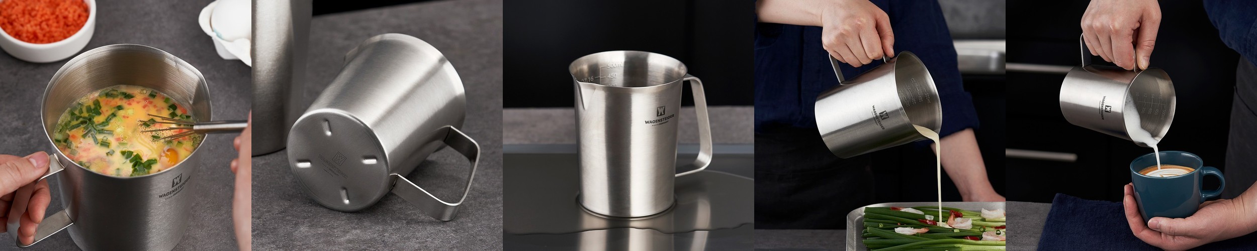 반킷 커피 샷잔 에스프레소 스테인리스 벨크리머 더블 스파웃 손잡이 컵 125ml