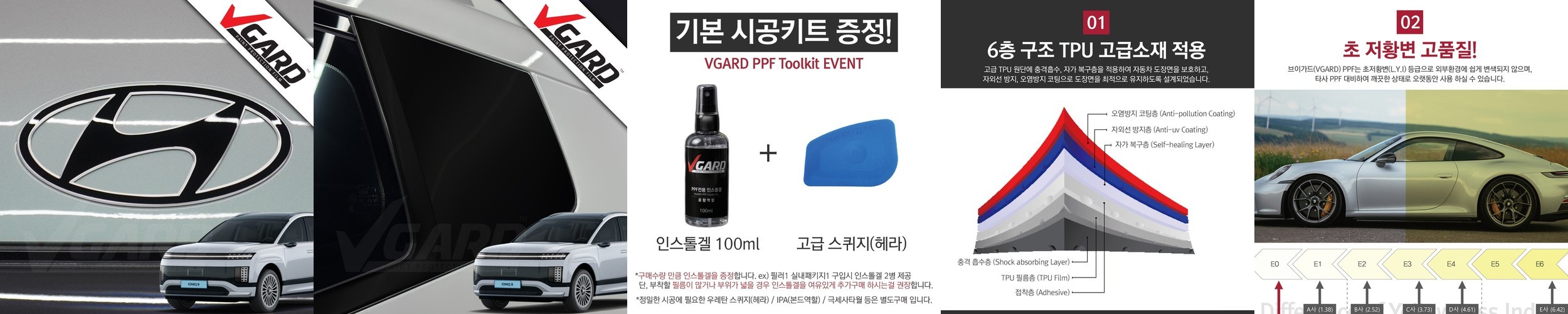 아이오닉9 엠블럼 블랙 PPF필름 브이가드