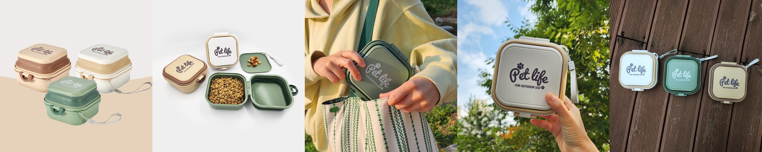 강아지 캠핑 식기 반려동물 개 밥그릇 강아지 실리콘 식기 고양이 밥그릇 물그릇 강아지