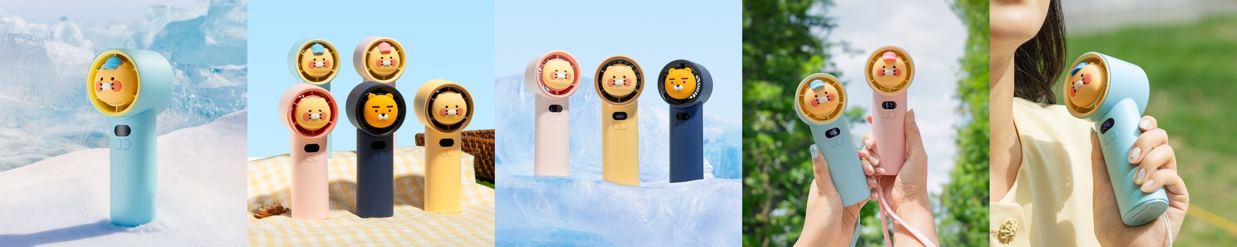 [N배송]카카오프렌즈 Z터보 핸디 선풍기(일반형/볼캡형) 볼캡춘식이 민트