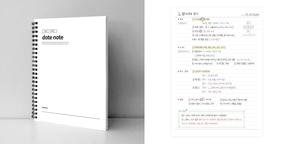 뮤니드 It handy A5 3mm 그리드 노트