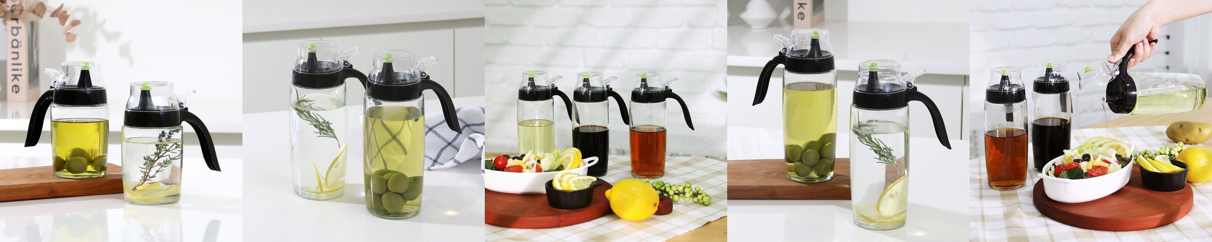키텐실 by시노글라스 오일병 원터치 소스통 250ml 참기름병 간장병