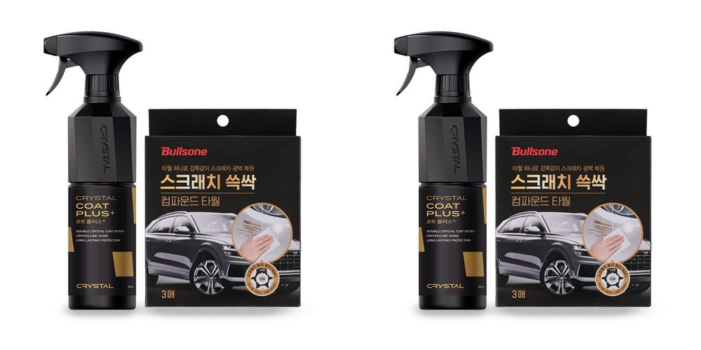 [불스원]세차 복구 SET 뉴 크리스탈코트 플러스 500ml+스크래치 쓱싹