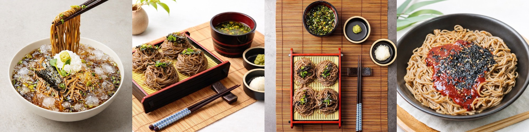 구수한 생면 메밀국수 3인분 세트 (생 메밀면 500g+메밀장 3팩)
