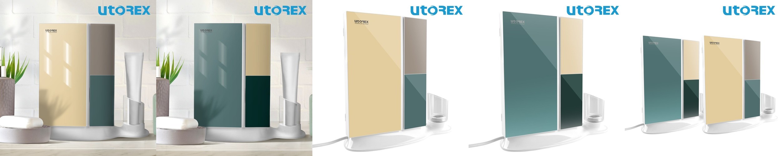 유토렉스 스텔라 UV-C 디스플레이 가정용 무선 칫솔살균기 URT-121CHW