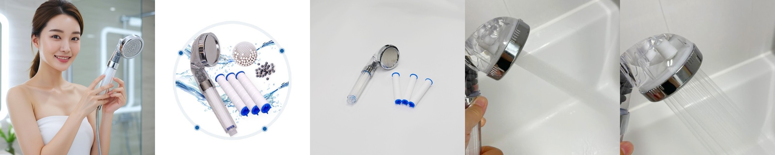해바라기 샤워기 필터 올인원 여행용 휴대용 샤워 필터기