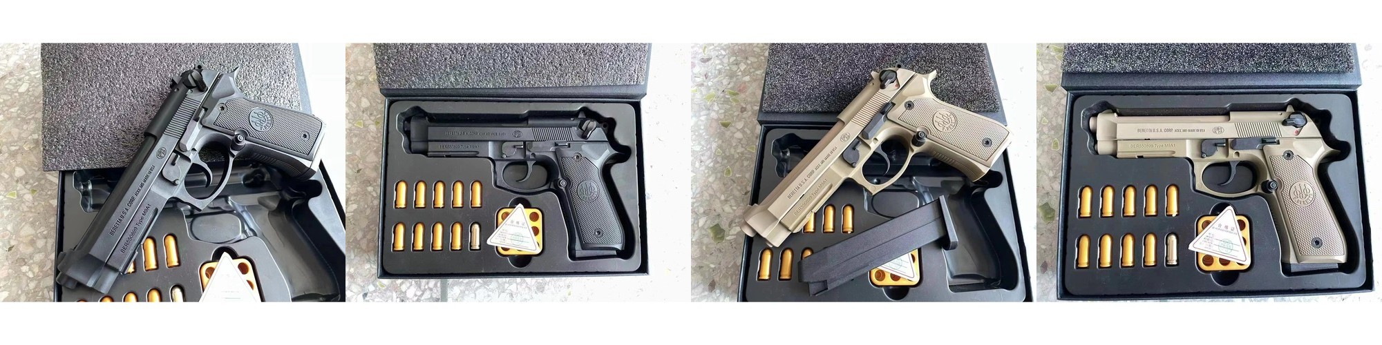 베레타 M9A1 92FS 무동력 블로우백 슬라이드스톱 탄피배출 핸드건 쉐도우2 USP