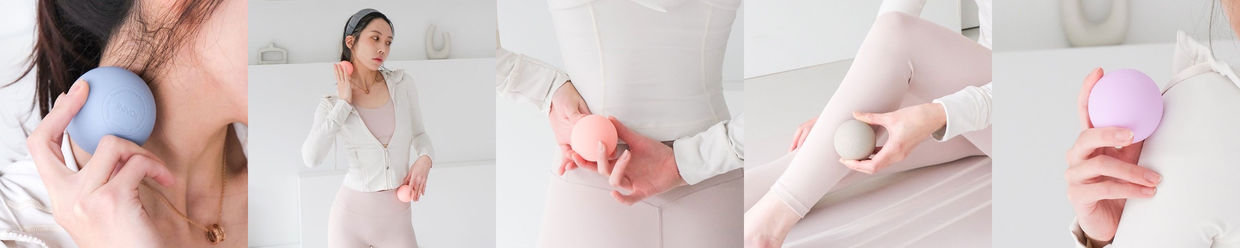 이노이 실리콘 소프트 마사지볼 싱글 근막 마사지 지압 어깨 목 발바닥 스트레칭볼