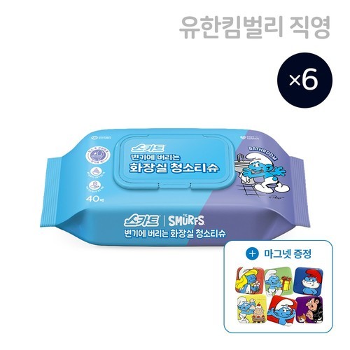 픽스 클리너 차량용 향기 물티슈 70매, 8팩