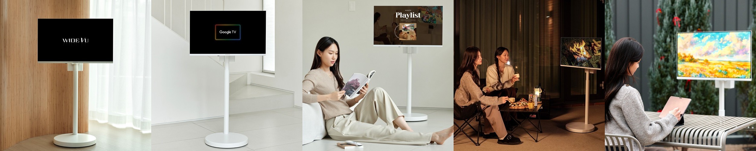 더함 캠핑 무선 스마트 구글 소형 QLED 81cm(32인치) 휴대용