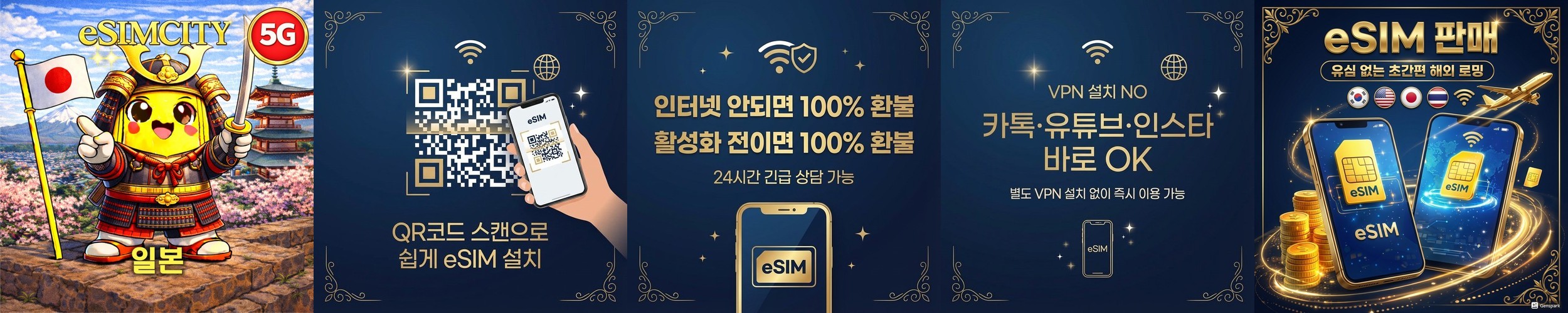 일본 이심 eSIM 5G KDDI 소프트뱅크 매일 500MB 무제한 전지역 e심 오사카