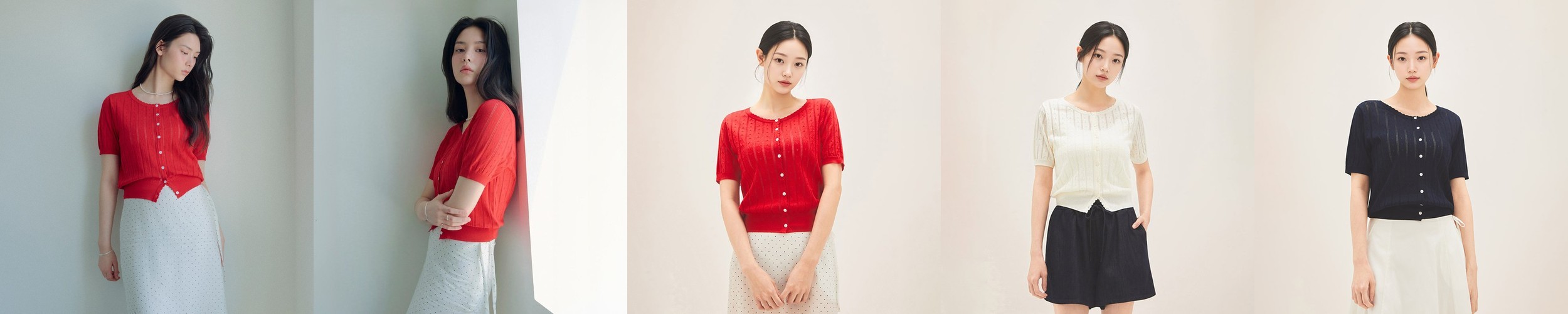 로엠 반팔 스칼럽 가디건 RMCKG26R13
