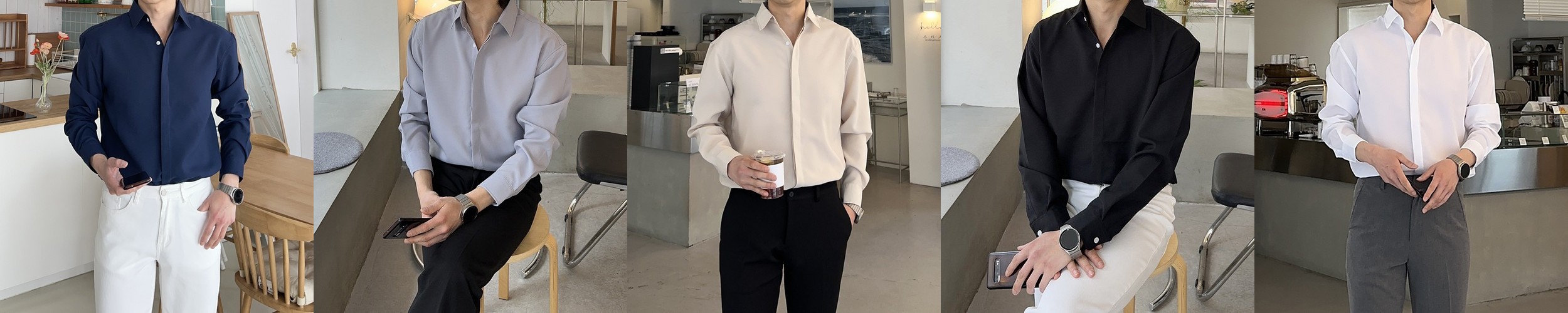 남자 셔츠 오버핏 구김없는 마 여름 남방 남성 린넨 셔츠